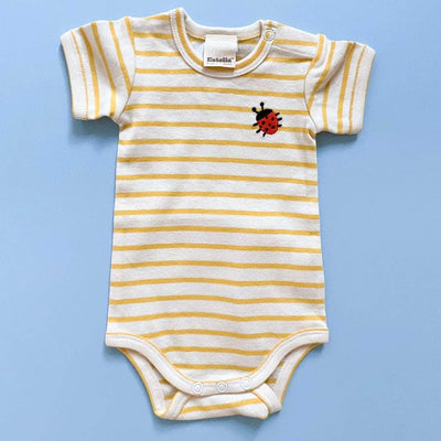 Ladybug Embroidered Organic Cotton Baby Bodysuit - {{variant_option_1}}
