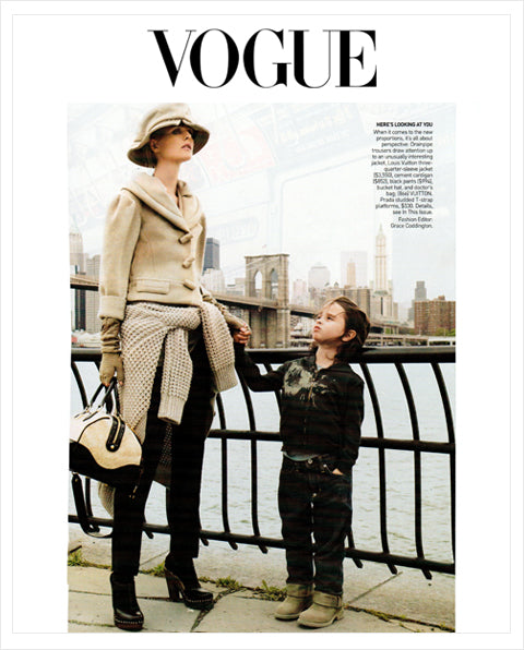 Luxury baby clothes feature in Vogue magazine