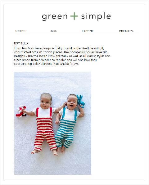 Baby Rompers by Estella in 'Green and Simple'