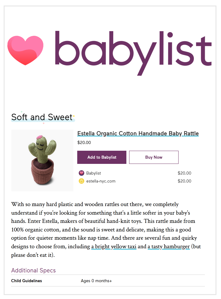 babylist website